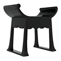 Noir Trading Inc. Wey 24'' Tall Solid Wood Sled End Table