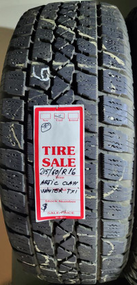 P 215/60/ R16 Arctic Claw Winter xsi M/S*  Used WINTER Tires 90% TREAD LEFT  $65 for THE TIRE / 1 TIRE ONLY !!
