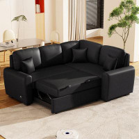 Latitude Run® 87.4"Sectional Sleeper Sofa with USB Charging Port/Plug Outlet