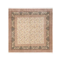 The Twillery Co. Hayner One-of-a-Kind Hand-Knotted New Age 9'3" Square Wool Area Rug in Light Brown/Beige