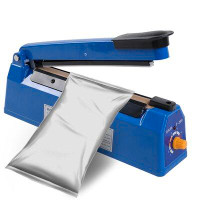 ANMINY 12" Impulse Heat Sealer 300Mm Plastic Poly Bag Hand Sealing Machine