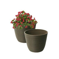 Ebern Designs Tahmina Ribbed Composite Pot Planter Set