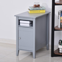 side table 14.2" W x 21.7" D x 25.2" H grey