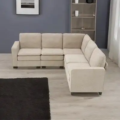 Latitude Run® Oversized Velvet Sectional Sofa