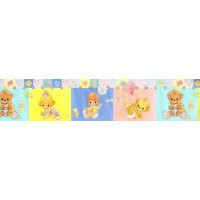CONCORD WALLCOVERINGS ™ Peel and Stick Self Adhesive Kids Wallpaper Border Babies Toys 15 ft by 5 in