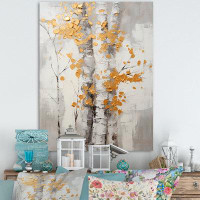 Red Barrel Studio Tree Whispers Of Grey & Yellow I - Floral & Botanical Wall Art Living Room
