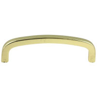 D. Lawless Hardware (AS-IS) 3-3/4" Square Bow Pull Polished Brass