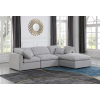 Meridian Furniture USA Indulge 4 - Piece Upholstered Corner Sectional
