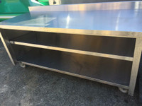 Commercial Heavy Duty Stainless Steel Table Counter  on Wheels
