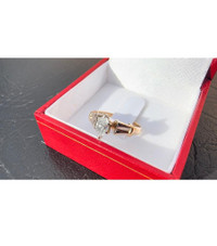 #456 - 14k Yellow Gold, 1/3 Carat Natural Marquis Diamond Ring, Size 4 1/2