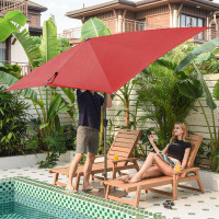 Arlmont & Co. Kylynn 10' x 6'6" Rectangular Market Umbrella — Outdoor Tables & Table Components: From $99