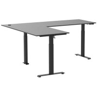 Accentuations by Manhattan Comfort Effortless Triple Motor L-Shaped Standing Desk Height Adjustable & Spacious Workspace