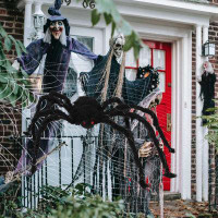 The Holiday Aisle® 2.5ft Halloween Spider Decorations Outdoor Large Light up Spider Realistic Hairy Spider Props