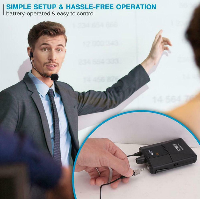 PYLE PROFESSIONAL WIRELESS PRESENTATION MICROPHONE SYSTEM -- Ideal for instructors, teachers, business professionals! in Other - Image 2