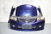 JDM Honda Acura TSX Front End Conversion Euro-R CL7 Lip HID Headlights Hood Fenders Nose Cut Front Clip 2004-2008 CL9
