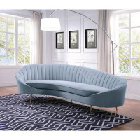 Everly Quinn Upholstered Sofa Light Grey