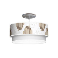 Jef Designs Arch Double Tiered Printed Shade Pendant