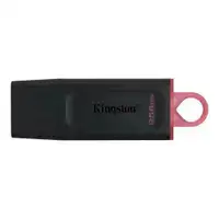 256GB Kingston DataTraveler Exodia USB Flash Drive with Protective Cap and Keyring in Multiple Colors - Black + Pink