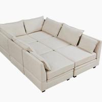 Latitude Run® U-Shape Modular Sectional Sofa, Convertible Sofa Bed with Reversible Chaise