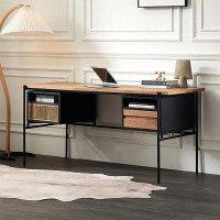 Recon Furniture 64.96"Brown desktop Modern Desk