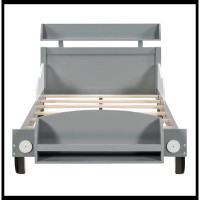 Latitude Run® Size Car-Shaped Platform Bed
