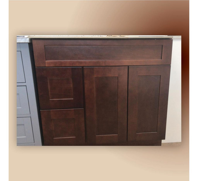 White & Espresso Shaker New Vanities at Budget Price in Cabinets & Countertops in Belleville - Image 3
