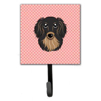 Caroline's Treasures Checkerboard Longhair and Dachshund Leash Holder and Wall Hook