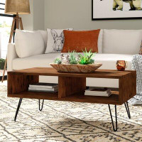 17 Stories 4 Legs Coffee Table with Storage