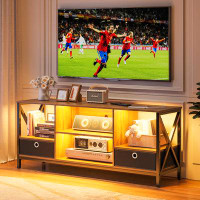 17 Stories Ludy LED TV Stand for TVs up to 55" with Open Shevles