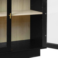 Ebern Designs Minimalist storage cabinet with adjustable shelves for bedroom and living room