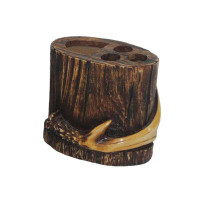 Paseo Road by HiEnd Accents  Brown Resin Antler Rustic Cabin Lodge Toothbrush Holder