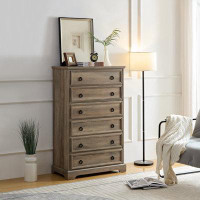 Winston Porter Modern 6 Drawer Dresser, Dressers For Bedroom, Tall Chest Of Drawers Closet Organizers & Storage Clothes