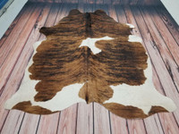 Tri Color Cowhide Rug 87 X 70 Inches 1576