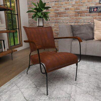 Union Rustic Westwood 66.04Cm Wide Genuine Leather Armchair