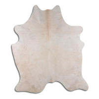 Foundry Select Balcer Handmade Cowhide Area Rug in Ivory