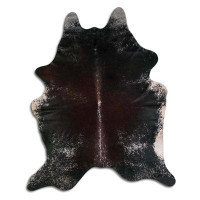 Foundry Select NATURAL HAIR ON Cowhide RUG SALT AND PEPPER BROWN AND WHITE 2 - 3 M GRADE A