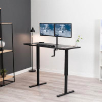 Vivo Manual Height Adjustable Desk