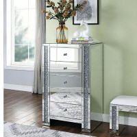 Everly Quinn 5 Drawer Mirrored Accent Chest