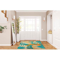 Bay Isle Home™ TROPIC BREEZE TANGERINE Indoor Floor Mat By Bay Isle Home™
