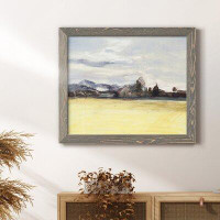 August Grove Grey House In Blue - Picture Frame on Canvas
