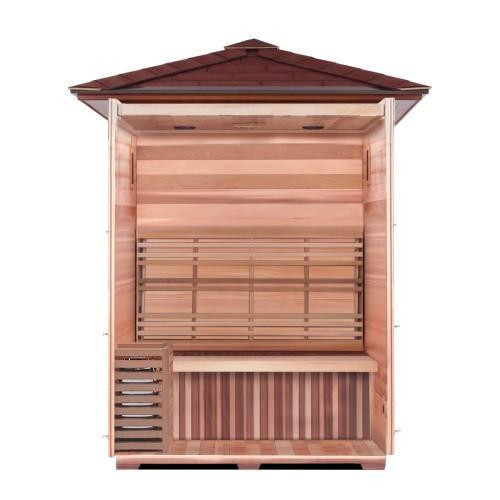 Freeport 3-Person Outdoor Traditional Sauna - Roof Dimensions: 73W x 63D (61x51) w 4.5 kW Electric Harvia Heater in Hot Tubs & Pools - Image 2