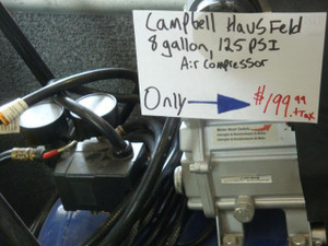 Campbell Hausfeld 8 Gallon 125 psi Air Compressor Winnipeg Manitoba Preview