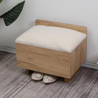 Everly Quinn Bowfield Upholstered Cabinet Storage Bench