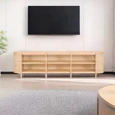 jessica Solid wood rattan TV cabinet