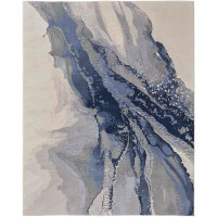 Orren Ellis Takara Abstract Contemporary, Blue / Beige