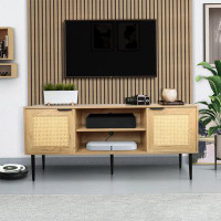 Bay Isle Home™ Wooden TV Stand For Tvs Up To 65 Inches_15.7" H x 59" W x 26.4" D