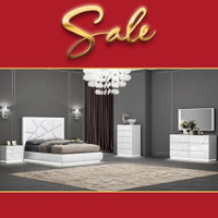 White Modern Bedroom Set with LED Sale !!