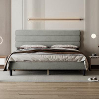 Ebern Designs Queen Bed Frame With Headboard,Sturdy Platform Bed With Wooden Slats Support,No Box Spring,Mattress Founda
