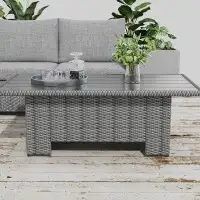 Wade Logan Cahlan Extendable Wicker Dining Table