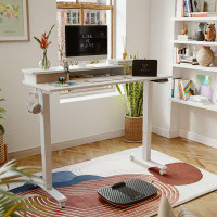 Accentuations by Manhattan Comfort Upgrade Your Workspace With Electric Height Adjustable Standing Desk Modern Design Fo